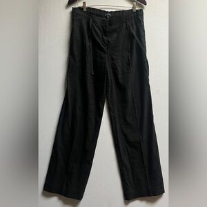 Talula Babaton linen blend wide leg black pants Sz 10